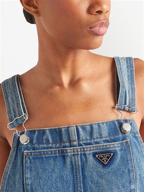 prada denim romper|prada denim shirt.